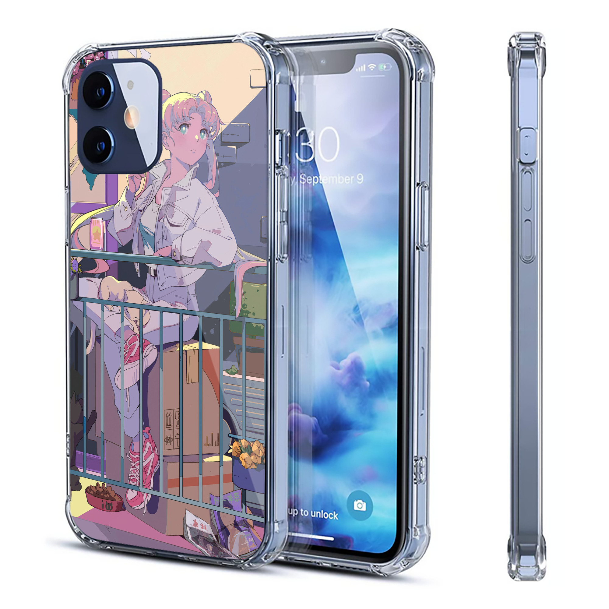 （画像用） 美少女戦士セーラームーン Sailor Moon 【iPhone 12シリーズ対応】透明スマホケース（クリアソフトケース）